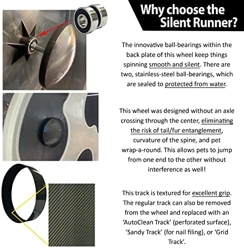 Exotic Nutrition Silent Runner Glow Wheel - 12" Regular - Silent, Fast, Durable Exercise Wheel - Sugar Gliders, Hamsters, Female Rats
