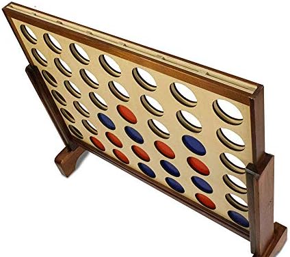 Giant 4 Connect in a Row with Carrying Case and Stained and Finished Legs and Frame