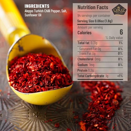 Cerez Pazari Aleppo Pepper Moderate Heat 150 gr | Crushed Turkish Red Chili Pepper-Aleppo Chili Flakes