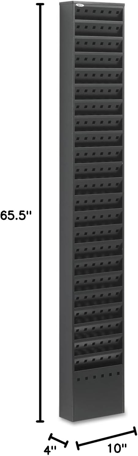 Safco 4321BL Steel Magazine Rack, 11 Pockets - Durable Wall Mounted Black Steel Construction with Optional Base - Perfect Office or School Resource Solution