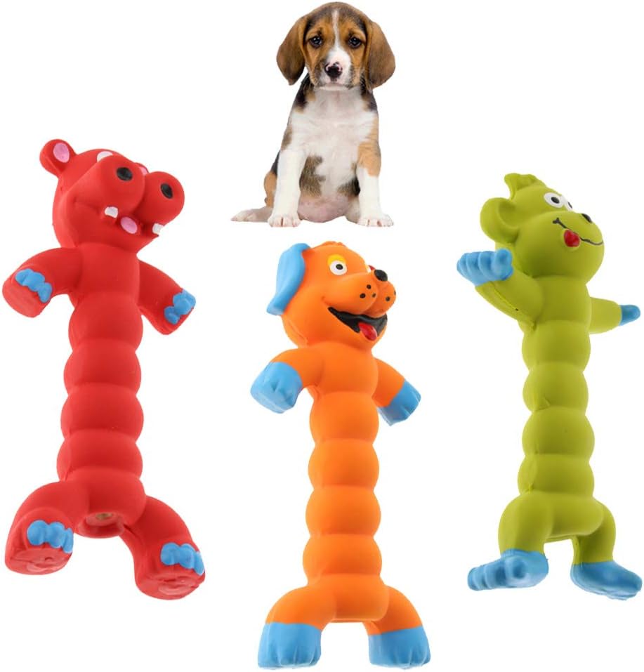 Baosity Monkey Shaped Rubber Squeaky Chew Play Squeak Gift
