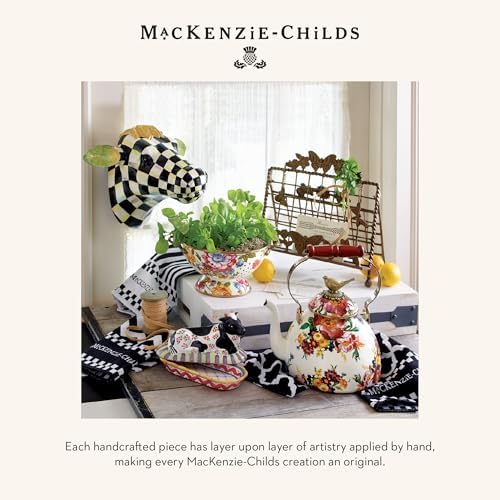 MACKENZIE-CHILDS Set of 3 Cotton Dish Towels, Decorative Kitchen Towels, Black-and-White Zig Zag