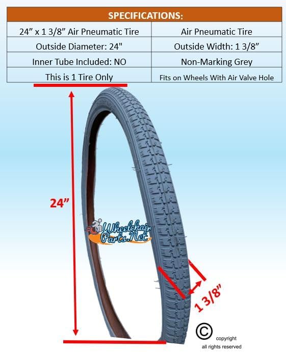 Primo Orion 24" x 1 3/8" Pneumatic TIRE. Price is for 1 Tire