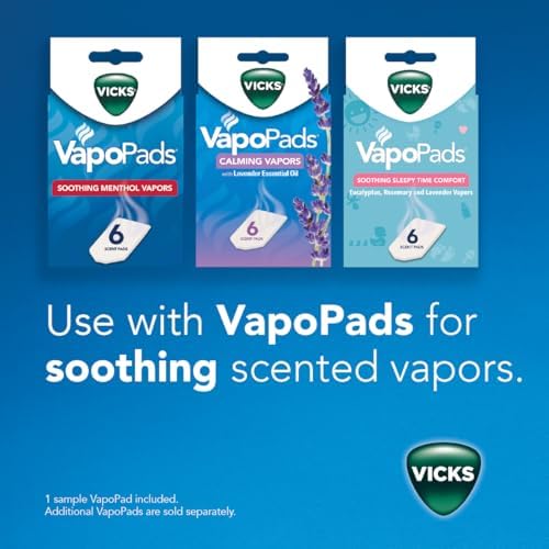 Vicks Advanced Soothing Vapors Waterless Vaporizer (Pack of 1) | Vaporizer with Night Light and VapoPads to Help Relieve Discomfort from Colds and Flu