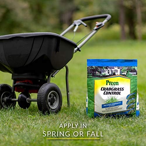 Preen Lawn Crabgrass Control 15 lb. Bag, Covers 5, 000 sq. ft. | Stops crabgrass all season long, Can be applied up to 4 weeks after emergence