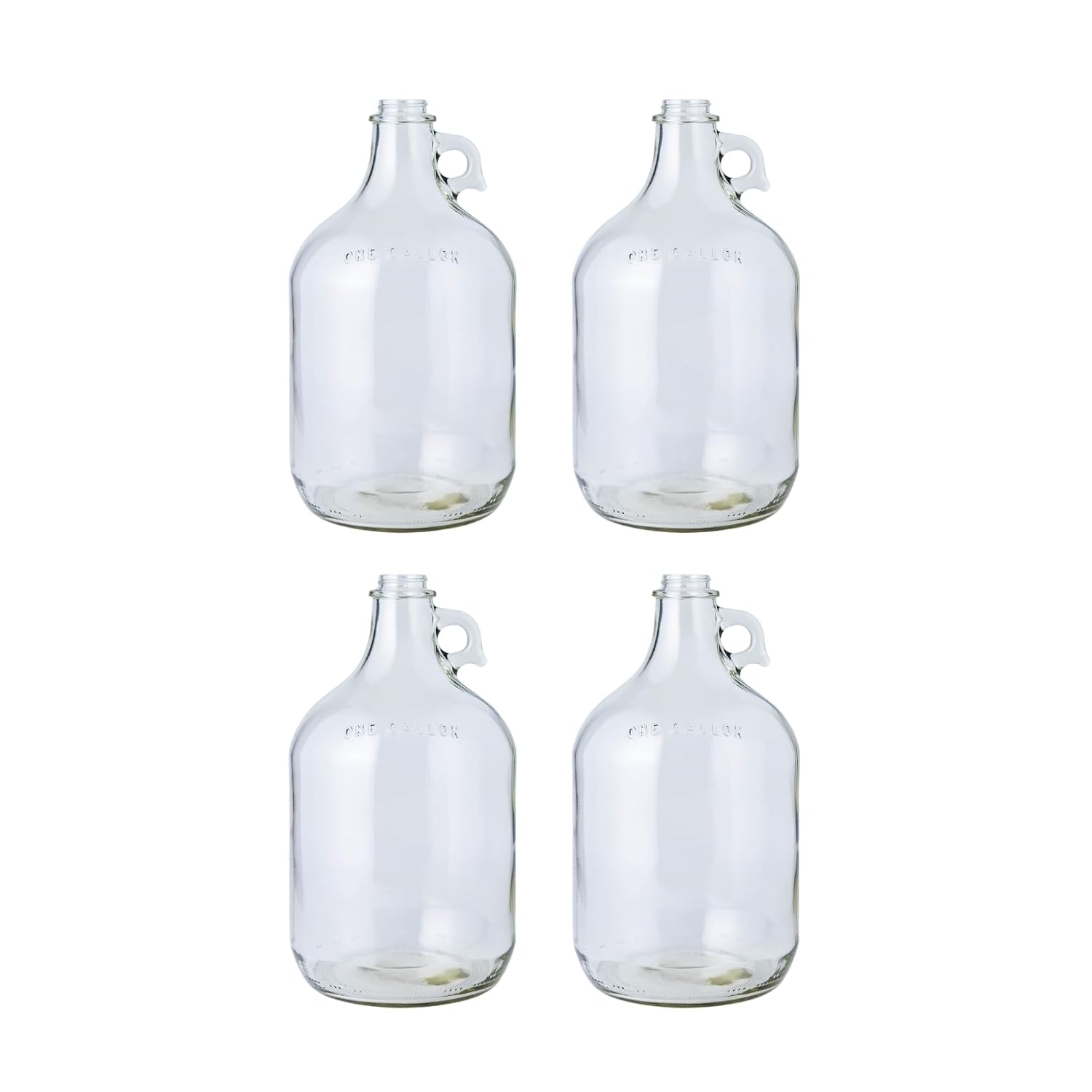 1 Gallon Glass Jug | 128 oz Clear Container Without Stopper or Cap | Reusable Glass Water Jug for juice, oils, syrups and liquid detergent, with a sturdy handle for storage | Laundry container
