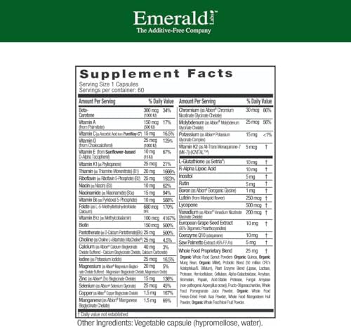 EMERALD LABS Men's 45 Plus 1-Daily Multi, 60 Capsules