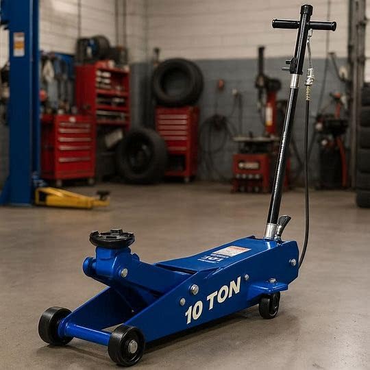 OTC HDJ10P 10-Ton Air/Hydraulic Service Jack, 6-3/8" to 22" Lifting Range