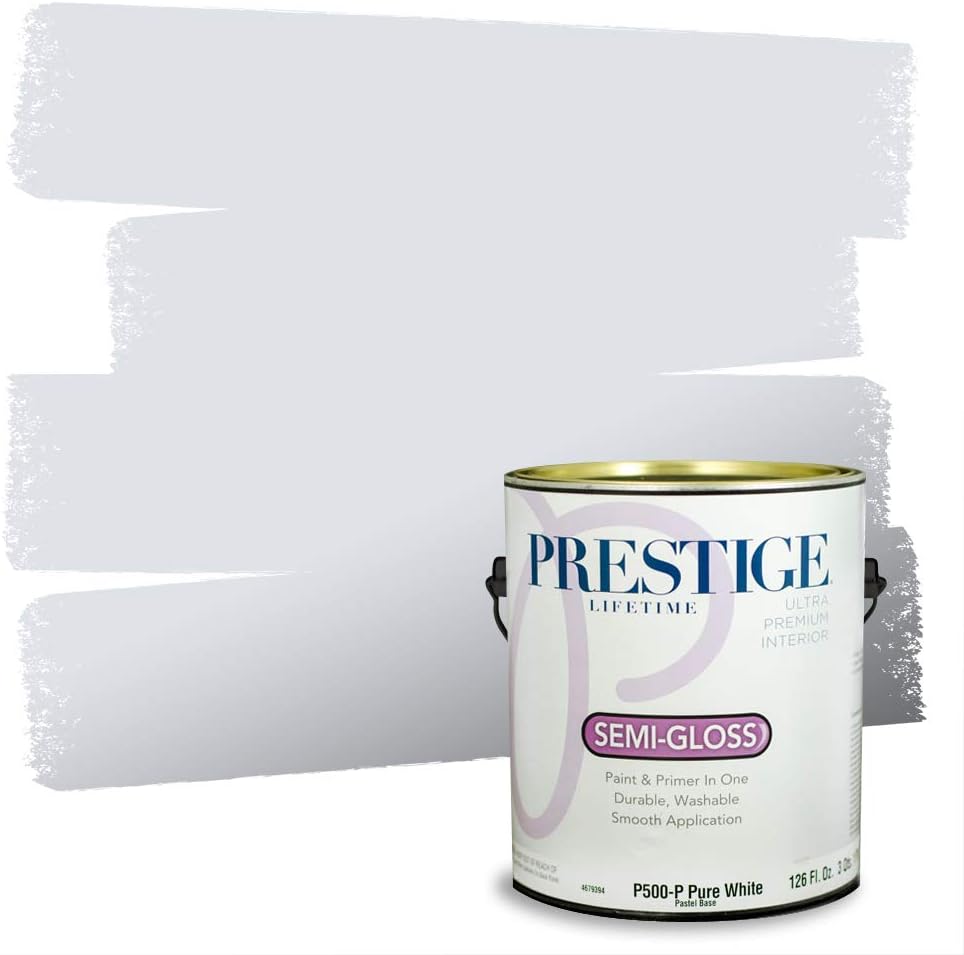 PRESTIGE Paints Exterior Paint and Primer In One, 1-Gallon, Semi-Gloss, Comparable Match of Sherwin Williams* Nifty Turquoise*