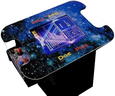 Doc and Pies Arcade Factory 516-Game Full Size Cocktail Arcade Machine – 2 Player Retro Arcade Table with LCD Screen, Joysticks & Buttons – Classic Arcade Cabinet for Home or Game Room