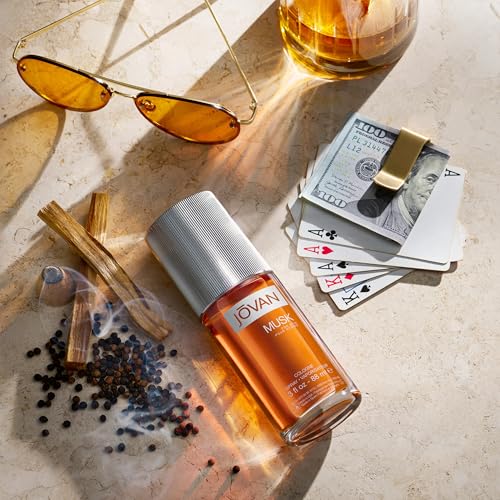 Jovan Musk for Men Eau de Cologne Spray 3 fl oz (Pack of 1), Notes of Carnation, Lavender, and Amber, Men's Fragrance, Long Lasting, Everyday Fragrance, Travel Size