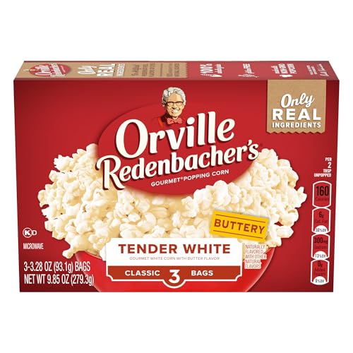 Orville Redenbacher's Popcorn, Buttery Tender White Flavor, 3.28 oz., 3-ct