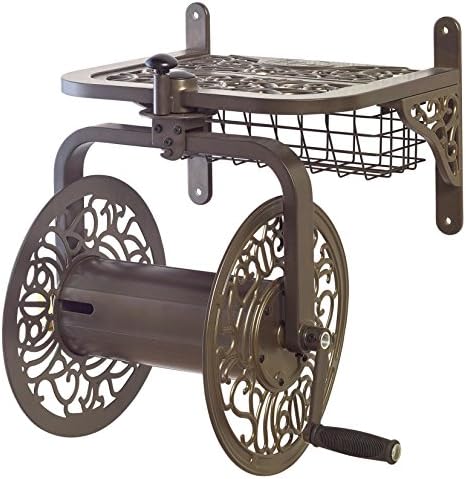 Liberty Garden 710 Navigator Rotating Garden Hose Reel, Holds 125-Feet of 5/8-Inch Hose - Bronze