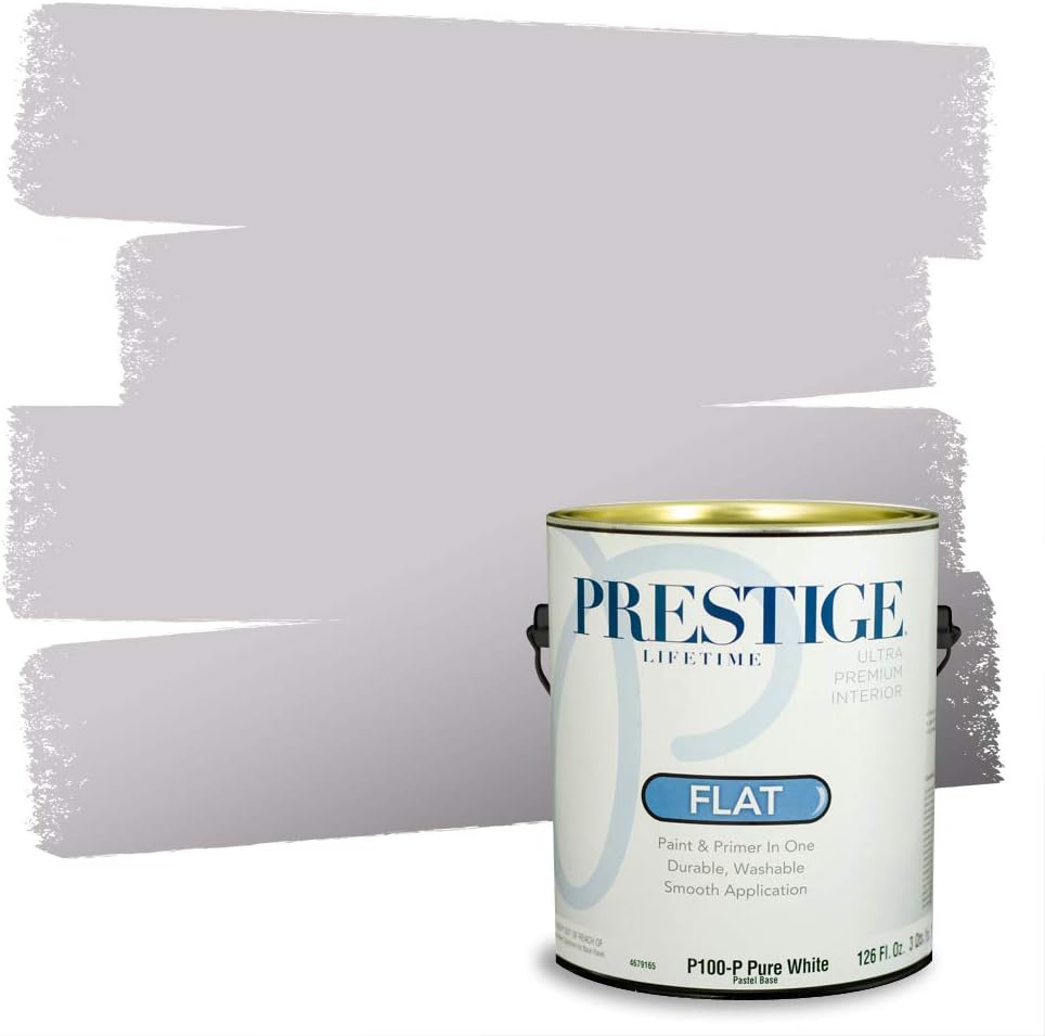 PRESTIGE Paints Exterior Paint and Primer In One, 1-Gallon, Satin, Comparable Match of Sherwin Williams* Ash Violet*