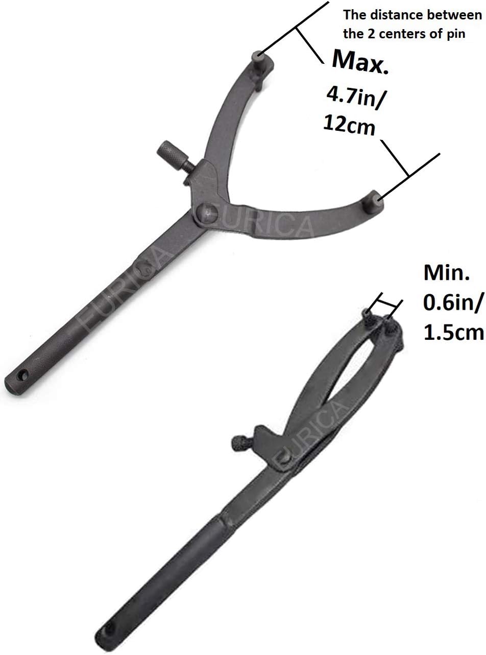 EUICAE Adjustable Wrench Clutch, Stainless Steel, 11.8in Length, Suitable for Different Distances and Sizes