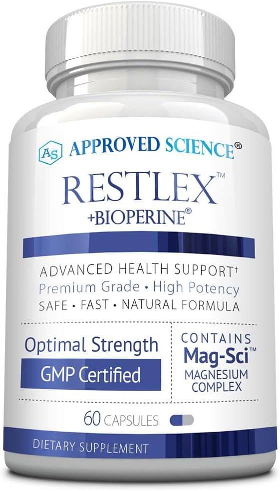 Approved Science Restlex for Restless Legs – Magnesium Glycinate for Calm Legs and Restful Legs – Natural Itching, Crawling