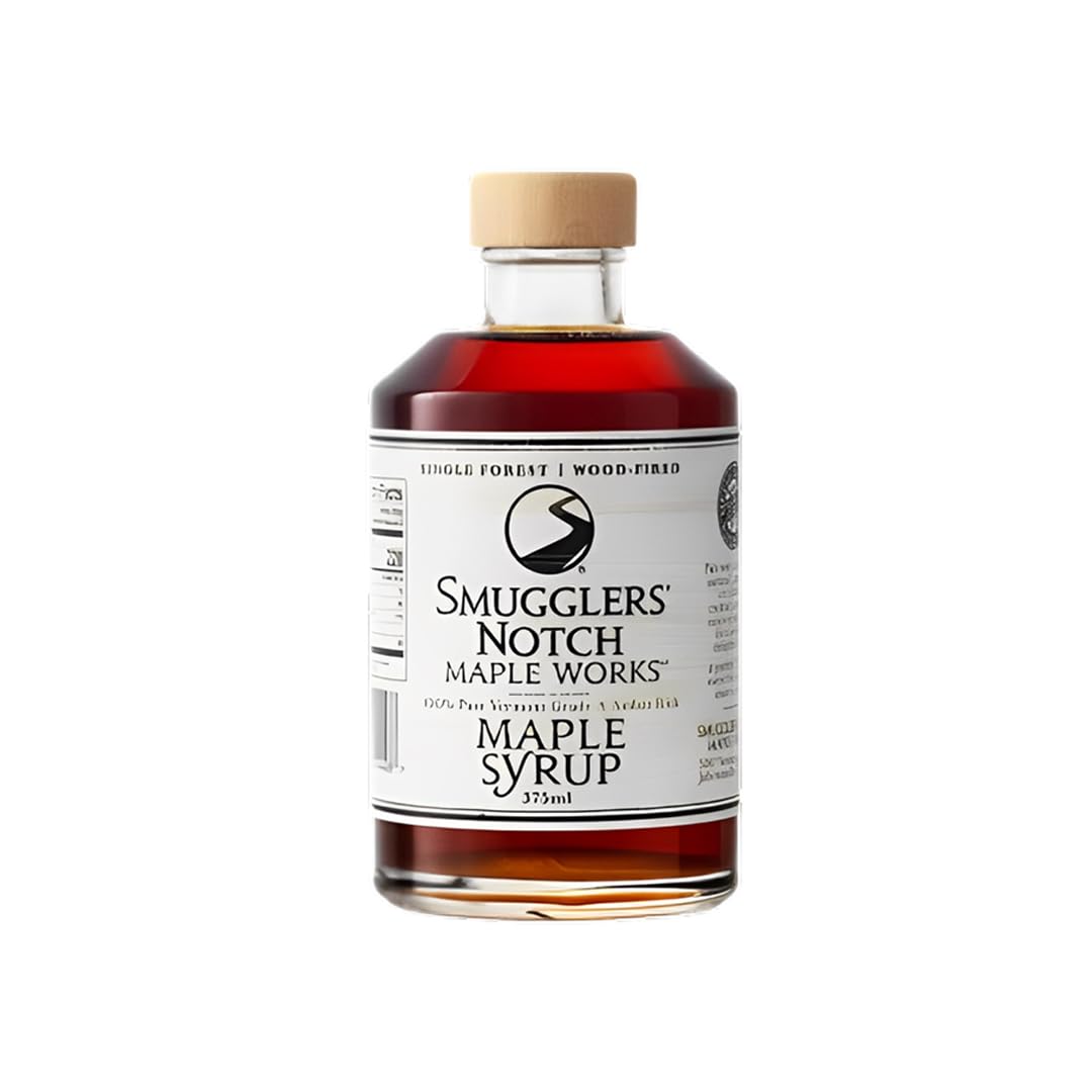 Smugglers’ Notch Maple Works – Bourbon Barrel Aged – 100% Pure Vermont Maple Syrup – Natural Sweetener & Gluten Free – Rich Taste – Waffles and Pancakes, Cocktails, Marinades, 3.38 Fl Oz. (100 mL)