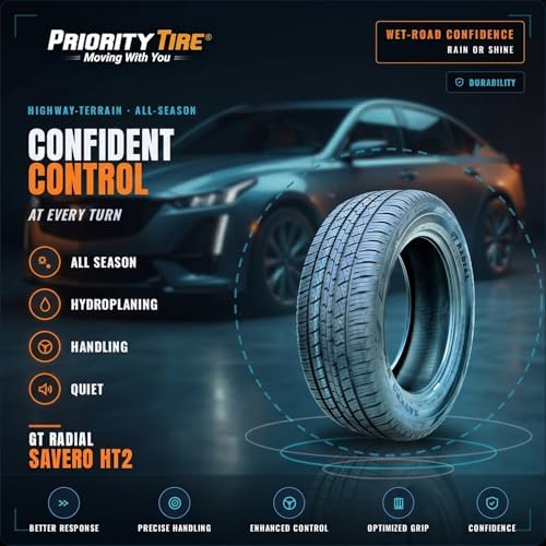 GT Radial Savero HT2 Tire - 215/70R15 97S | Passenger Touring All Season Traction 97S Rated Standard Load Radial Construction Black Sidewall Tire