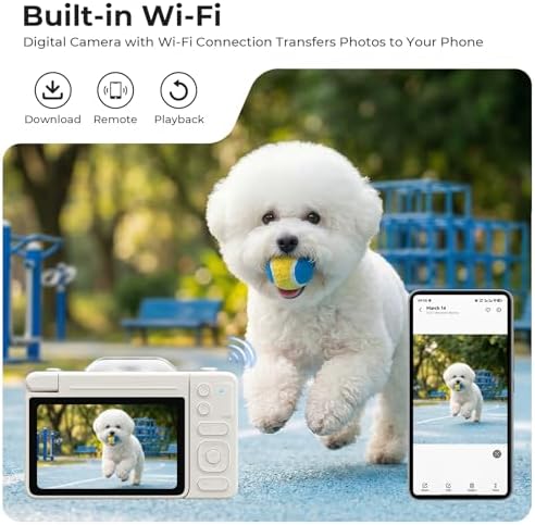 4K Digital Camera for Photography, 2026 Latest 64MP Autofocus WiFi Vlogging Camera for YouTube