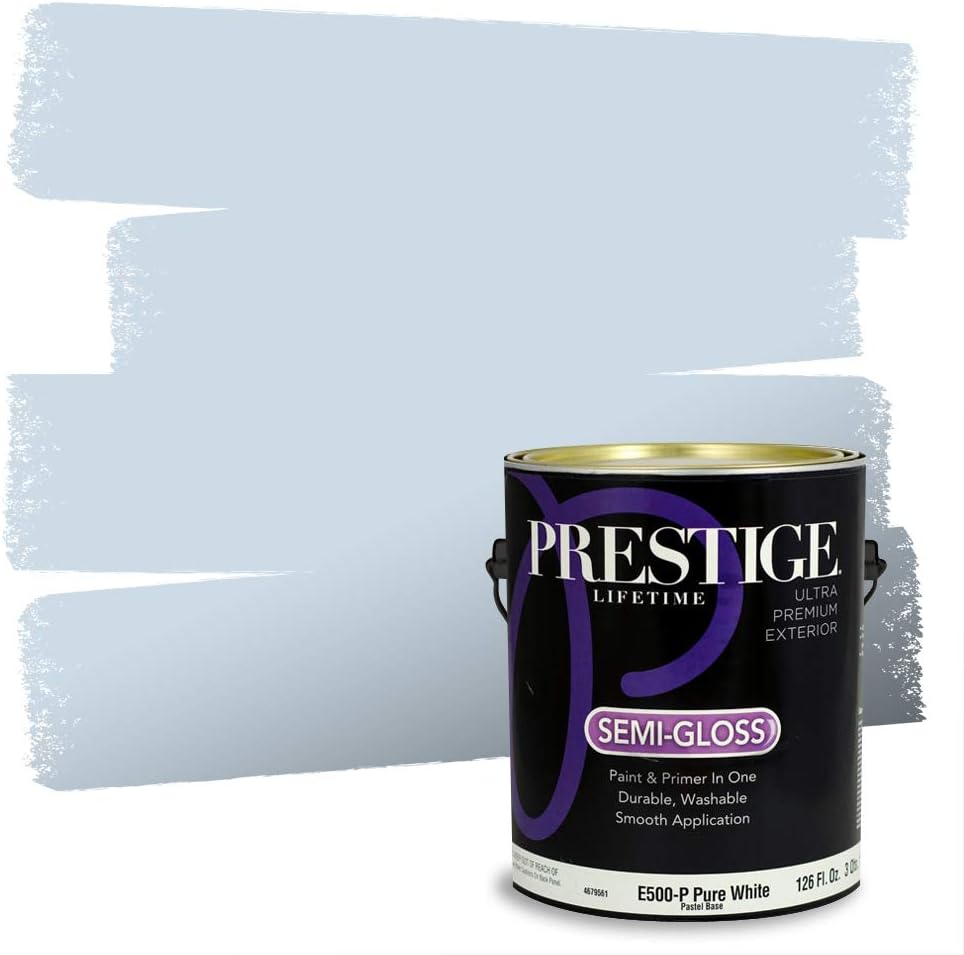 PRESTIGE Paints Exterior Paint and Primer In One, 1-Gallon, Semi-Gloss, Comparable Match of Sherwin Williams* Nifty Turquoise*
