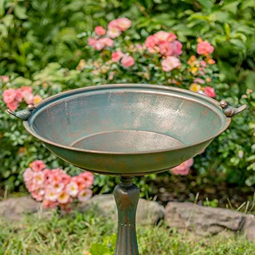 Zaer Ltd. Pedestal Style Birdbath (Blue)