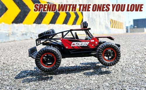 BEZGAR RC Cars for Boys - 1:14 Off Road RC Truck with LED Headlight | 2.4GHz steady wireless signal, shock-absorbing suspension, bright front lamp
