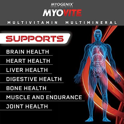 Myogenix Myovite Multivitamin – Daily Supplement – Designed for Athletes – Supports Joint, Heart