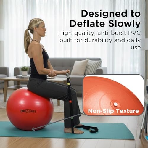 THERABAND Exercise and Stability Ball for Improved Posture, Balance, Core Fitness, Coordination and Rehab