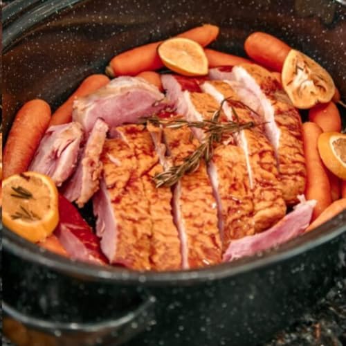 Granite Ware 13" Oval Roaster with Lid – Enameled Steel, Oven Safe to 932°F – Ideal for Roasting, Baking & Sourdough Bread – Self-Basting Cover, Dishwasher Safe, 7 lb Capacity | Oval Roaster Capacity, Roasts Up To 7 Lb Poultry Or Meat, Covered Cooking fo…