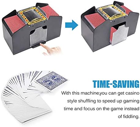 Automatic Card Shuffler for Five Crowns Card Game, Battery Operated Poker Shuffling Machine, Poker Card Shuffler