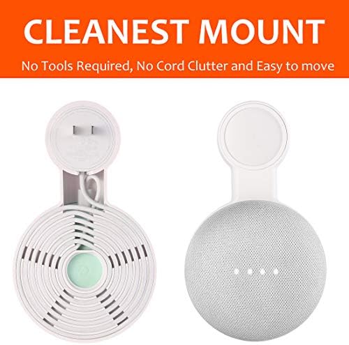 2Pack Google Mini Wall Mount, Cord Management for Google Mini Smart Speaker