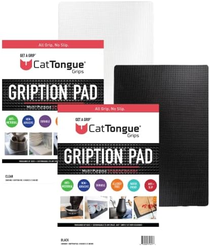 CatTongue Grips 8"x12" Non-Slip Grip Pad, Non-Adhesive, Black, 1-Pk