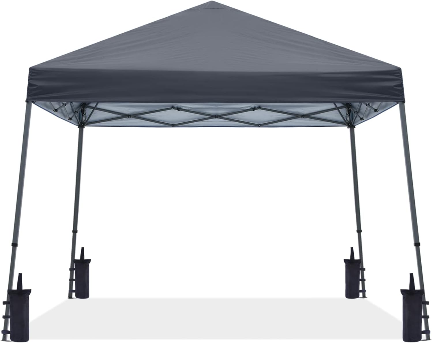 ABCCANOPY 11x11 Pop Up Canopy Tent, Stable Slant Leg Outdoor Shade, Black