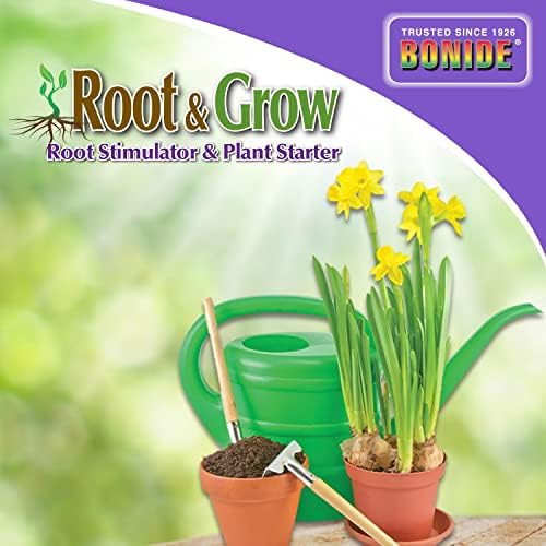 Bonide Garden Rich Root & Grow Root Stimulator & Plant Starter | 32 oz Concentrate, 4-10-3 Fertilizer For Transplanting