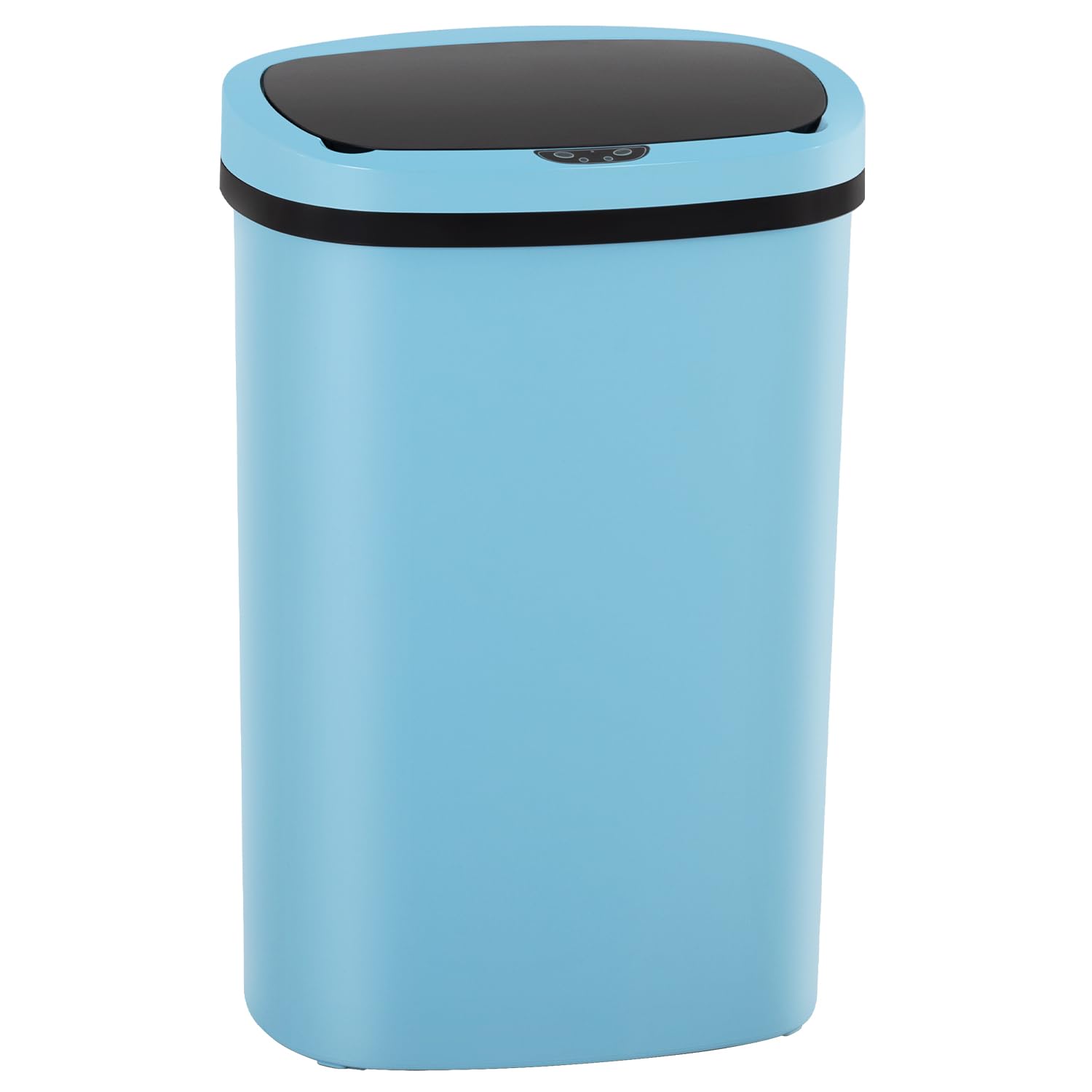BestOffice | 13 Gallon Stainless Steel Trash Can with Lid | Steel | Automatic Touchless Garbage Can | Odor Control | Modern Oval Design | Easy to Clean | For Kitchen, Bathroom, Office or Home