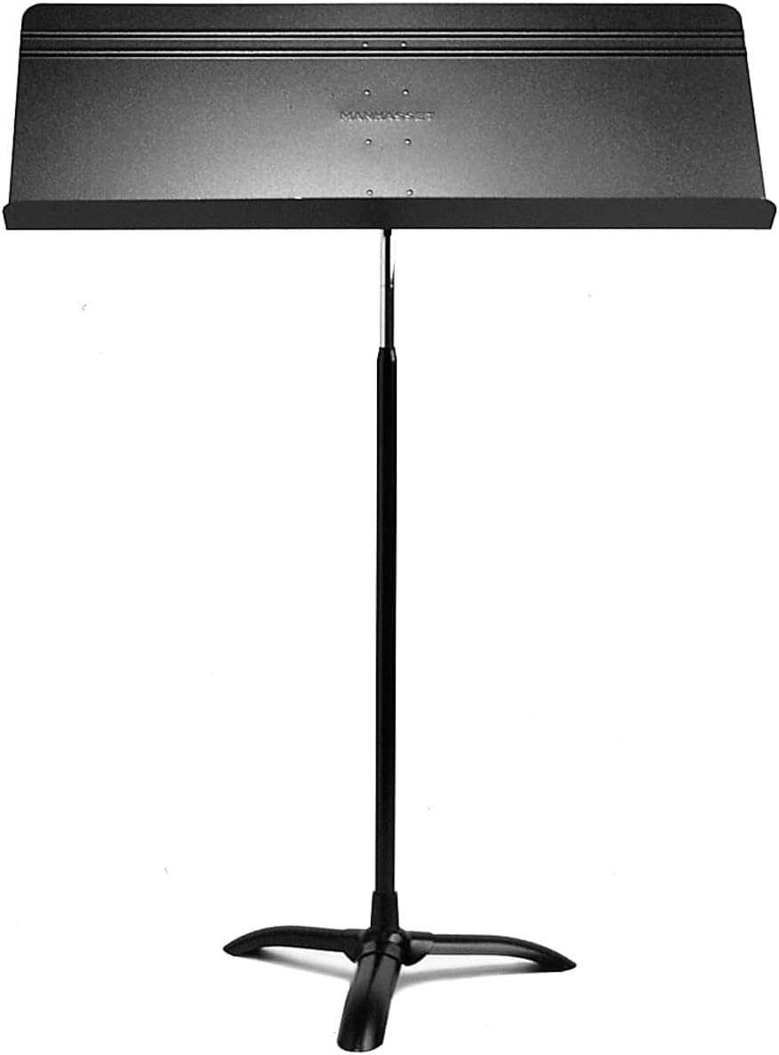 Manhasset Fourscore Music Stand – Extra-Wide 32" Desk for Large Scores & Ensembles – Durable Aluminum, Friction Height Adjust