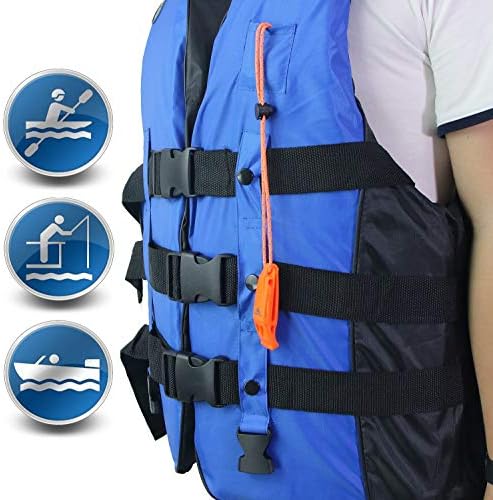 LuxoGear Emergency Whistles with Lanyard Safety Whistle Survival Shrill Loud Blast for Kayak Life Vest Jacket Boating Fishing Boat Camping Hiking