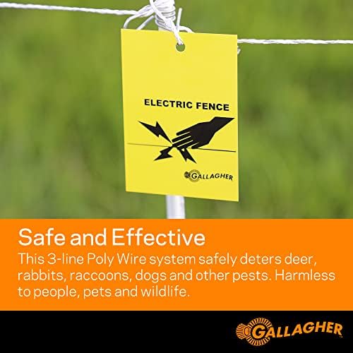 Gallagher Garden & Backyard Pet Protection Kit | Solar Electric Fence Kit for Deer, Rabbits
