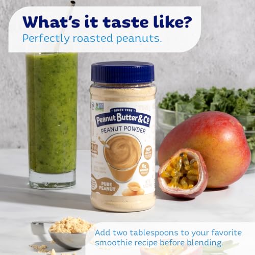 Peanut Butter & Co. Vanilla Peanut Butter Powder, 6.5 oz (2 Pack) | Non-GMO Project Verified, Gluten Free, Vegan, Vanilla Peanut Butter Powder, Low Fat, Protein for Smoothies, Baking & Recipes