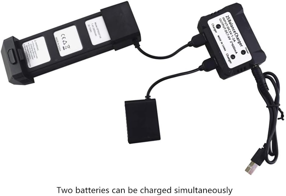 7.4v 2800mah Lithium Battery with 2 in 1 Balance Charger + 2pcs Charging Box for HS720 HS720E Folding brushless Quadcopter 4K HD Aerial Drone