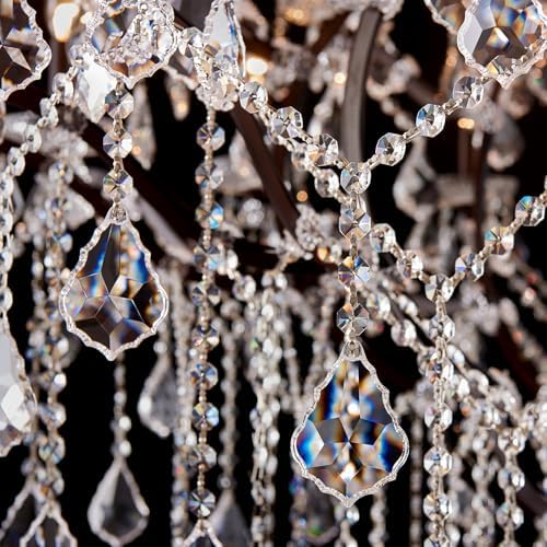 42 Lights Large Crystal Chandeliers for High Ceilings Maria Theresa Chandelier Light Fixture Heavy Vintage Chandelier for Foyer Hallway Entryway