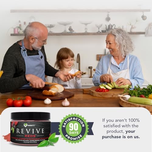 KaraMD Revive Reds, Natural Energy Boosting Superfood Powder, 30 Servings | Concentrated Polyphenol Blend