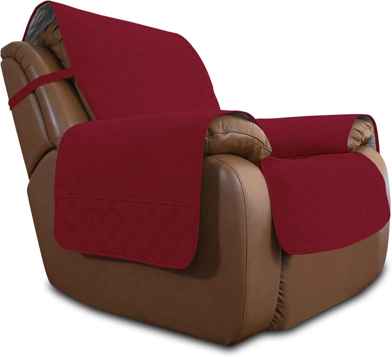 Easy-Going Waterproof Non-Slip Couch Cover, Small Recliner, Chocolate
