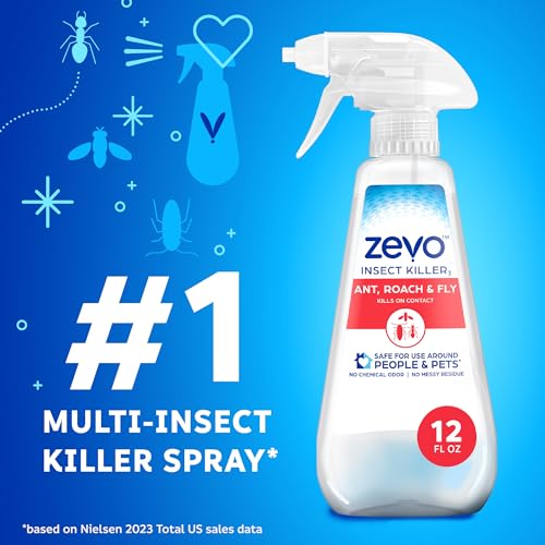Zevo Flying Insect Bug Aerosol Spray, Kills Flies & Fruit Flies, 2 Bottles