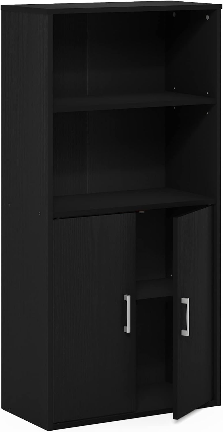 Furinno Jaya Book Shelf, 3-Tier Bookshelf, Bookcase with Adjustable Shelves, 9.5 x 24.5 x 40.3, for Organization and Storage, for Living Room, Bedroom, Home Office, White