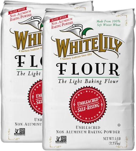 White Lily Unbleached Self-Rising Flour, 5-lb bags (2-Pack)