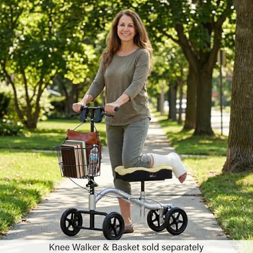 NOVA Universal Knee Scooter Platform Cover, Fleece Faux Sheepskin Cover, Easy to Fit and Washable