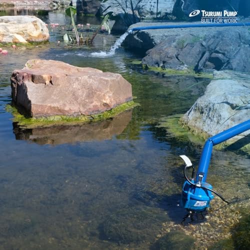 Tsurumi Pump HS2.4S Submersible Trash Pump with Agitator 1/2 HP 115V 2 in Discharge Ideal for dewatering applications with sand, solids