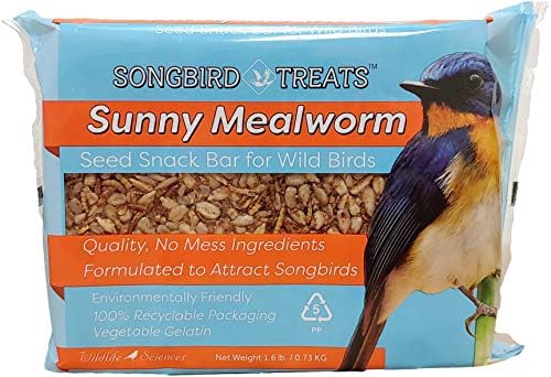 Wildlife Sciences Songbird Treats Seed Bars | 8 Pack of 2 lb Bird Seed Cakes for Wild Birds (Wild Bird Buffet)