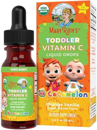 MARYRUTH'S Organic Vitamin C Supplement | Liquid Vitamin C Liquid Drops for Adults & Kids | Immune Support Supplement for Overall Health | Vegan